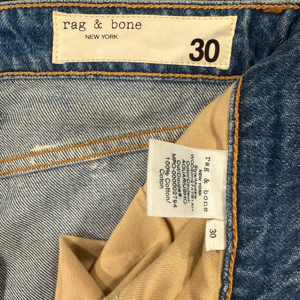 EUC Rag & Bone Maya High Rise Ankle jeans In Aquarius With Holes Size: 30 - Picture 6 of 6